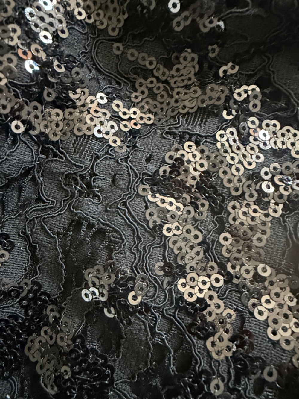 Free People Black Sequin Strapless Mini Dress, Size Small - Picture 9 of 12